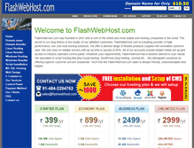 Tablet Screenshot of flashwebhost.com